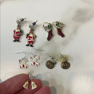 Christmas - Easter- Halloween Holiday Earrings Set